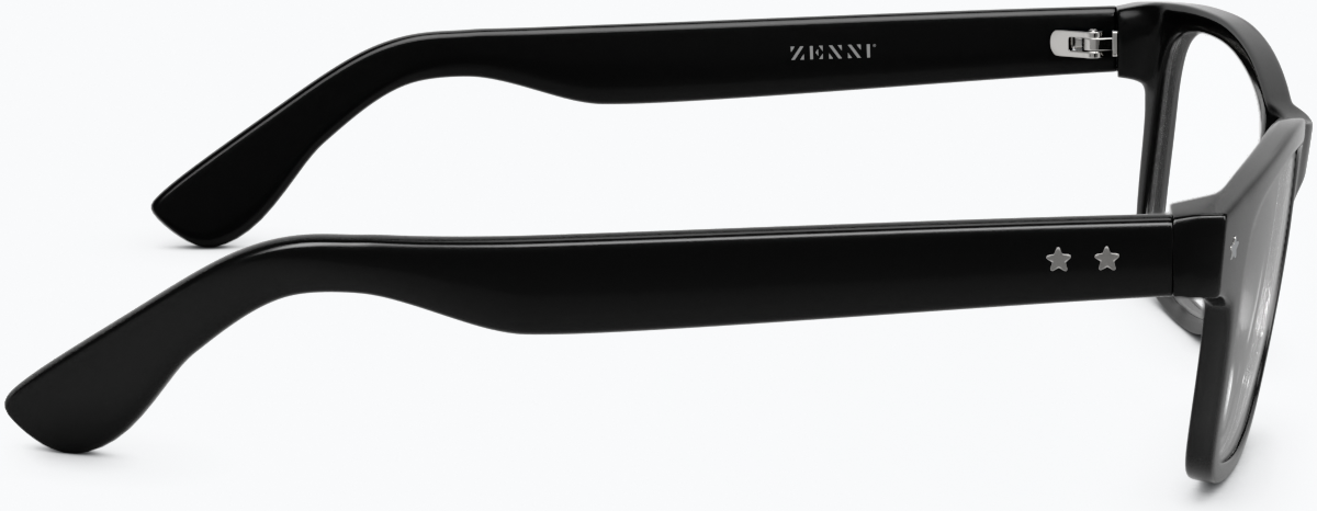 Side view of Rectangle Glasses 228421 in Black thumbnail