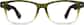 Front view of Rectangle Glasses 228434 in Olive thumbnail