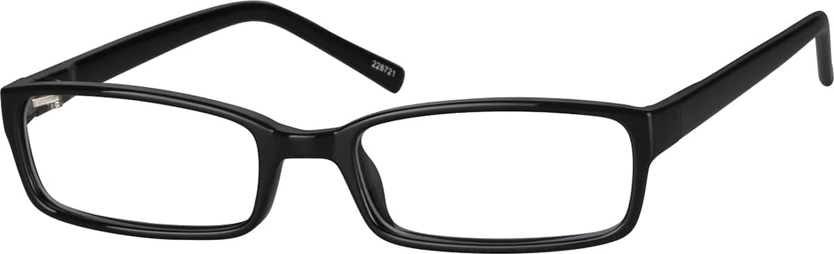 Angle view of Rectangle Glasses 228721 in Black