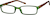 Angle view of Rectangle Glasses 228724 in Green thumbnail