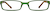 Front view of Rectangle Glasses 228724 in Green thumbnail