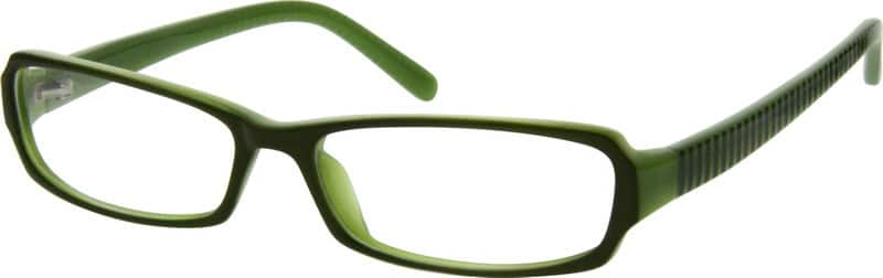 Angle view of Rectangle Glasses 228824 in Green