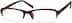 Rectangle Glasses 229018 in Red