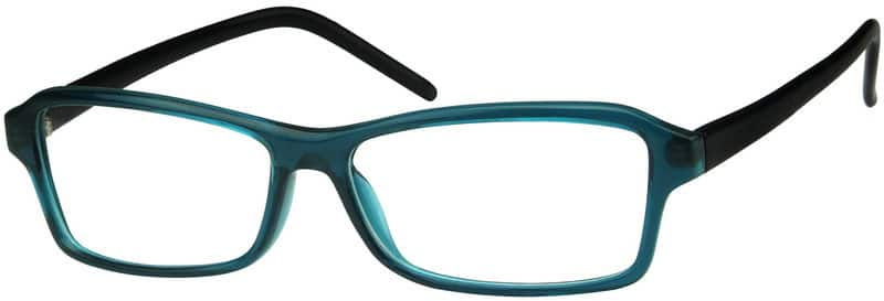 Angle view of Rectangle Glasses 229116 in Blue