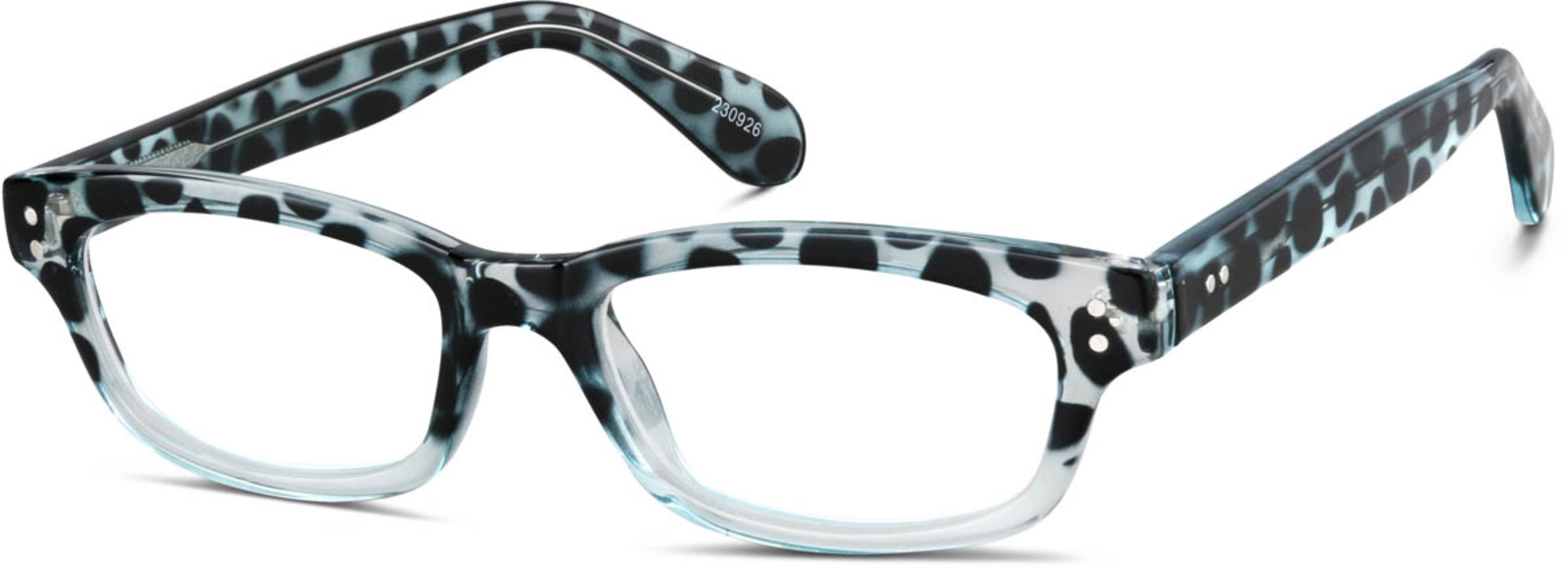 Zenni Rectangle Prescription Glasses Blue Plastic Full Rim Frame
