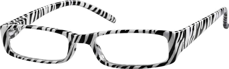 Angle view of Rectangle Glasses 232731 in Black