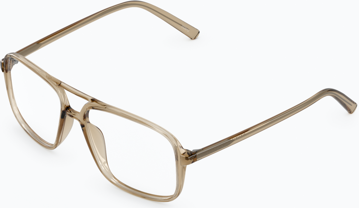 Angle view of Aviator Glasses 232912 in Brown thumbnail