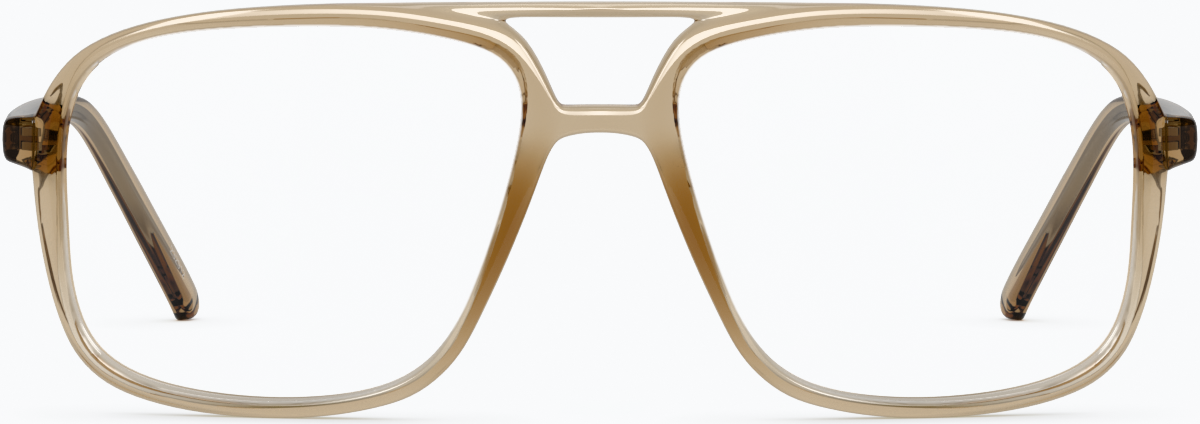 Front view of Aviator Glasses 232912 in Brown thumbnail