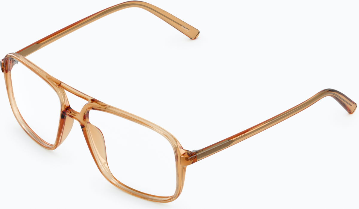 Angle view of Aviator Glasses 232915 in Orange thumbnail