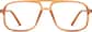 Front view of Aviator Glasses 232915 in Orange thumbnail