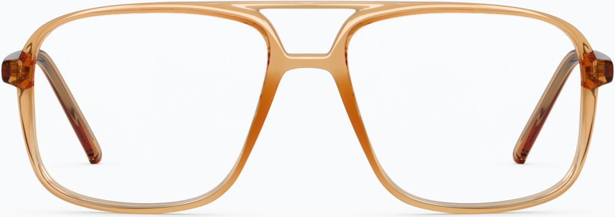 Front view of Aviator Glasses 232915 in Orange thumbnail
