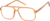 Angle view of Aviator Glasses 232915 in Orange thumbnail