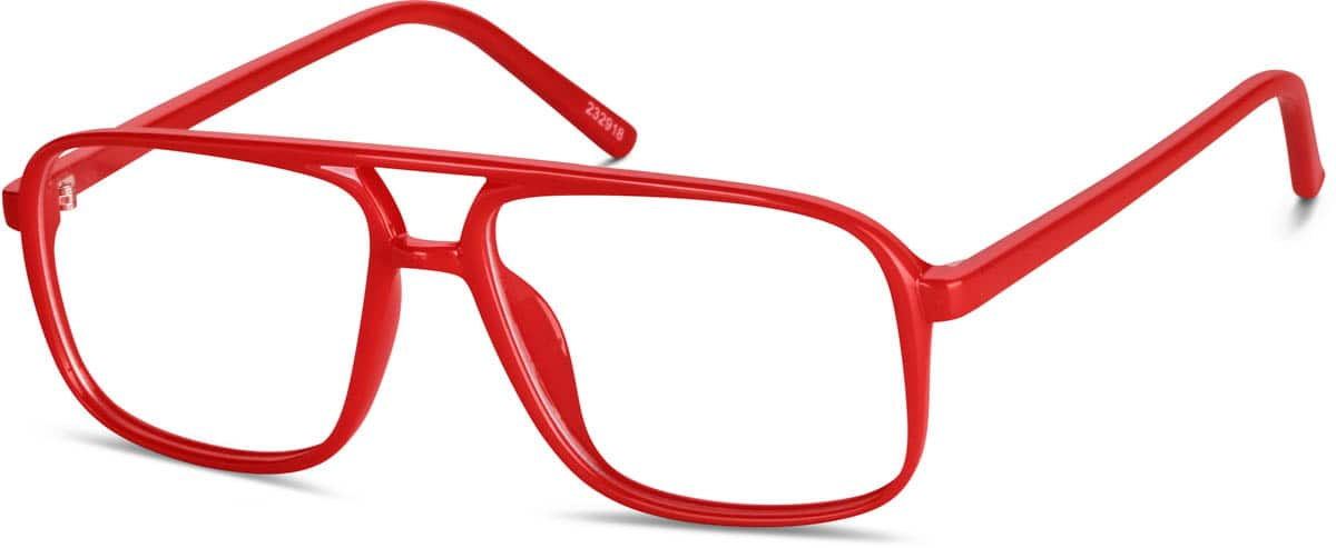 Angle view of Aviator Glasses 232918 in Red