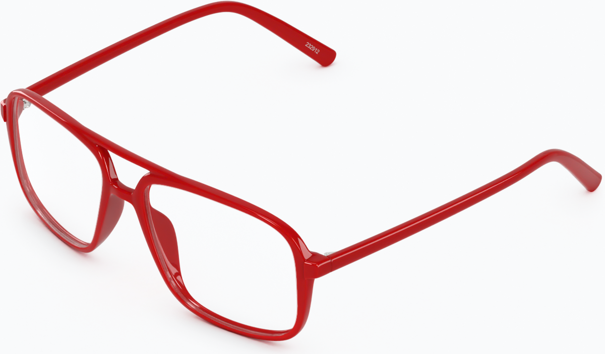 Angle view of Aviator Glasses 232918 in Red thumbnail
