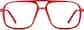 Front view of Aviator Glasses 232918 in Red thumbnail