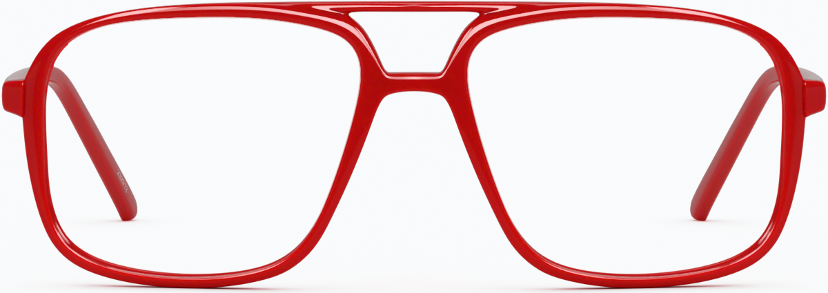 Front view of Aviator Glasses 232918 in Red thumbnail