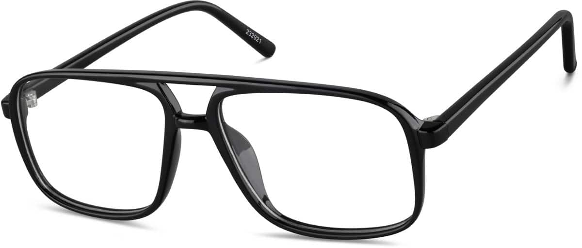 Angle view of Aviator Glasses 232921 in Black