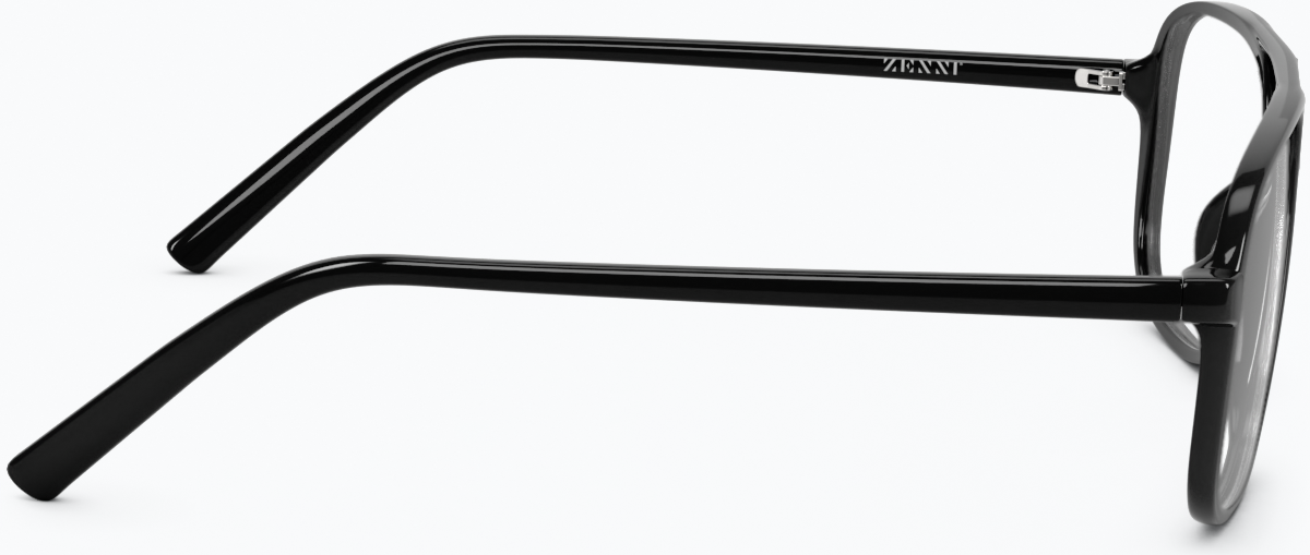 Side view of Aviator Glasses 232921 in Black thumbnail