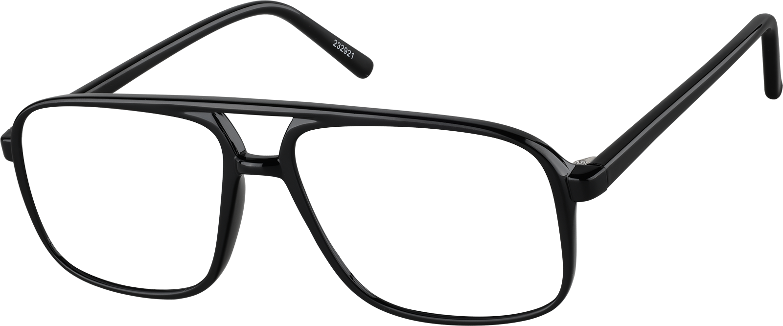 Angle view of Aviator Glasses 232921 in Black