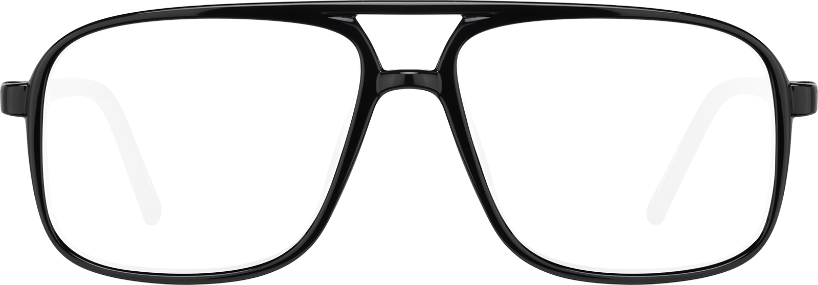 Front view of Aviator Glasses 232921 in Black