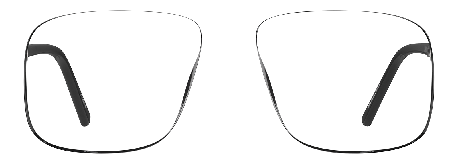 Front view of Aviator Glasses 232921 in Black