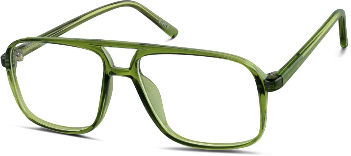 Angle view of Aviator Glasses 232924 in Green