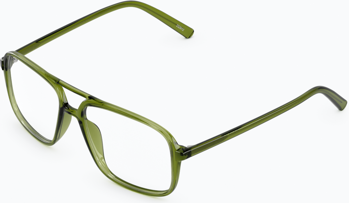 Angle view of Aviator Glasses 232924 in Green thumbnail