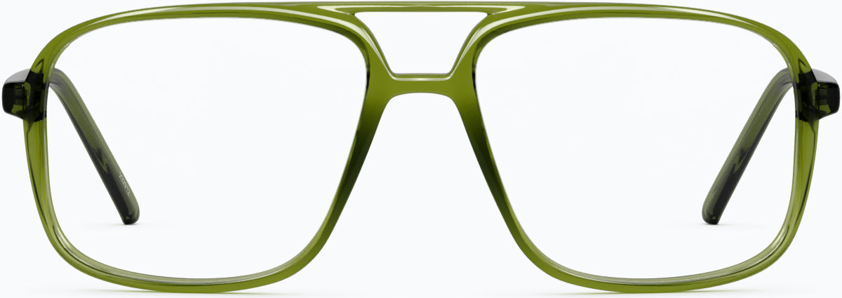 Front view of Aviator Glasses 232924 in Green thumbnail