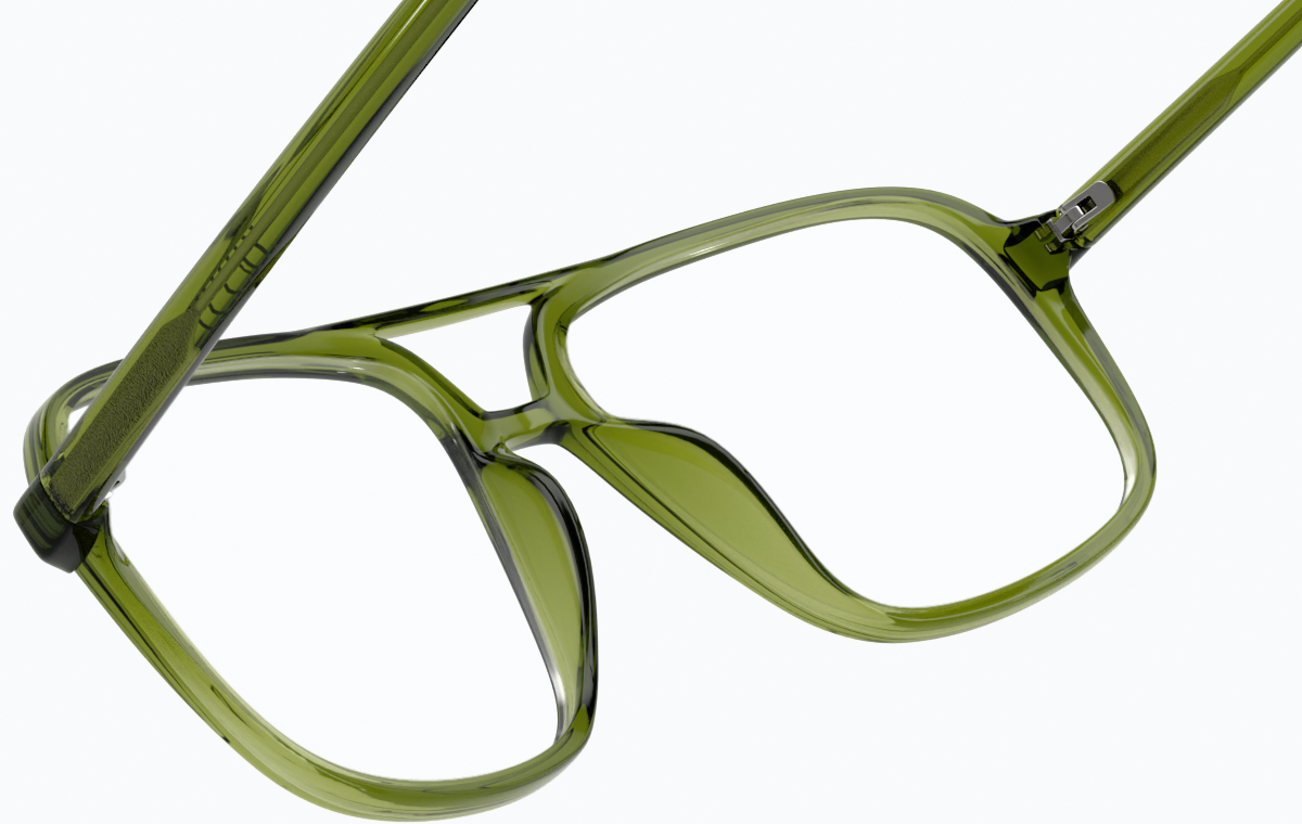 See-through view of Aviator Glasses 232924 in Green thumbnail
