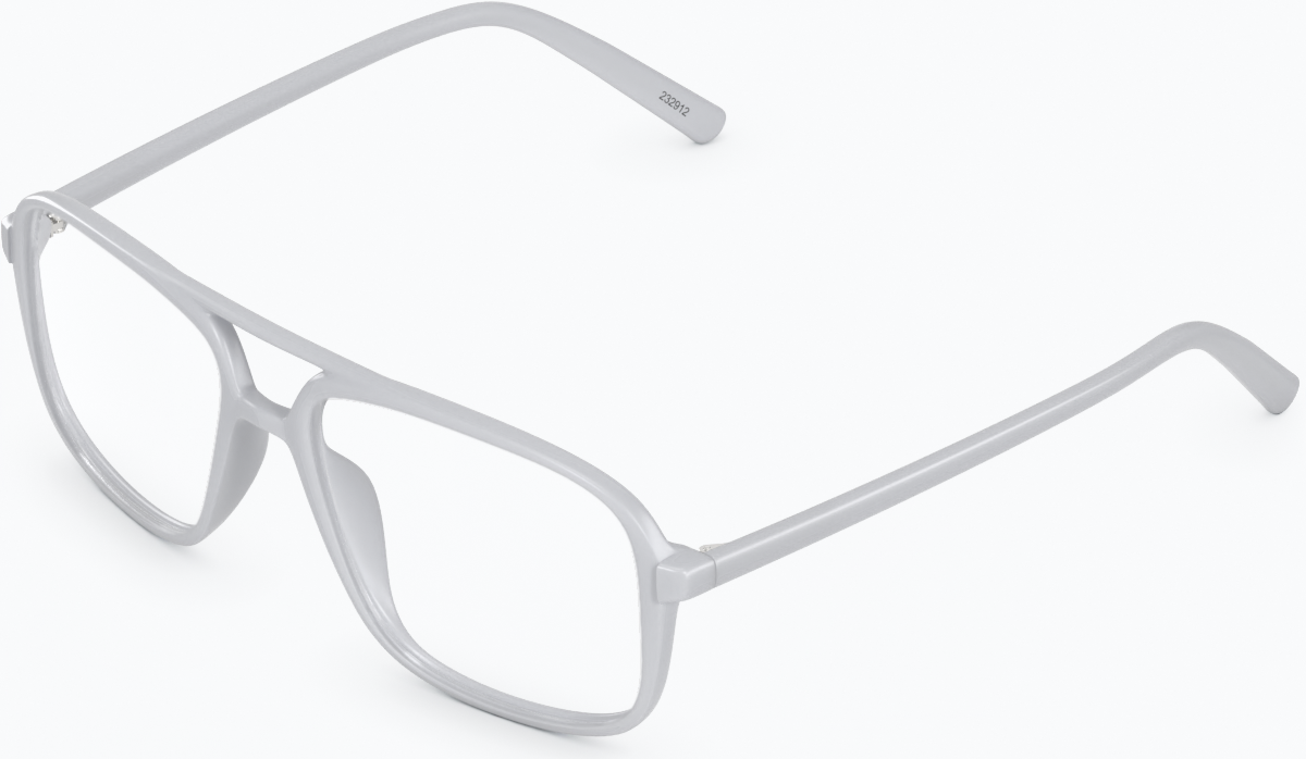 Angle view of Aviator Glasses 232930 in White thumbnail