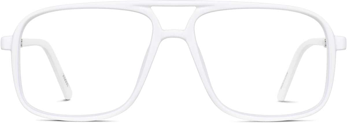 Front view of Aviator Glasses 232930 in White