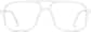 Front view of Aviator Glasses 232930 in White thumbnail