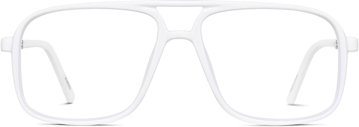 White Aviator Glasses