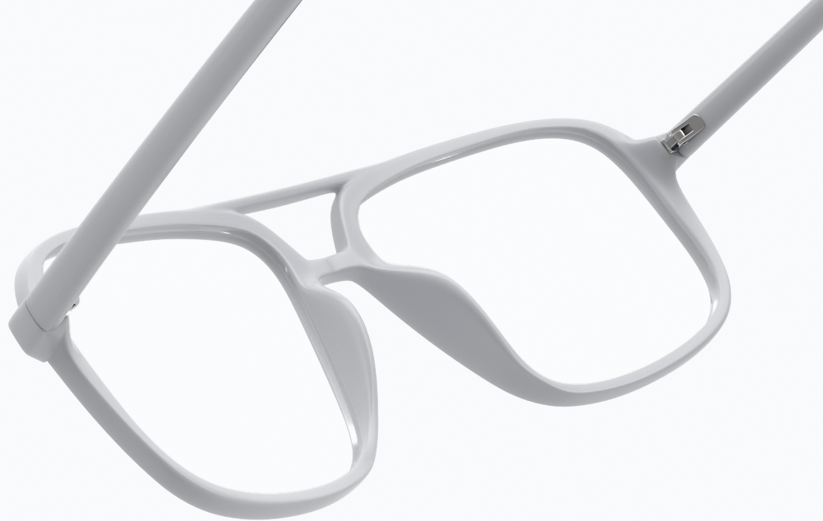 See-through view of Aviator Glasses 232930 in White thumbnail