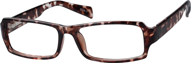 Angle view of Rectangle Glasses 233925 in Tortoiseshell
