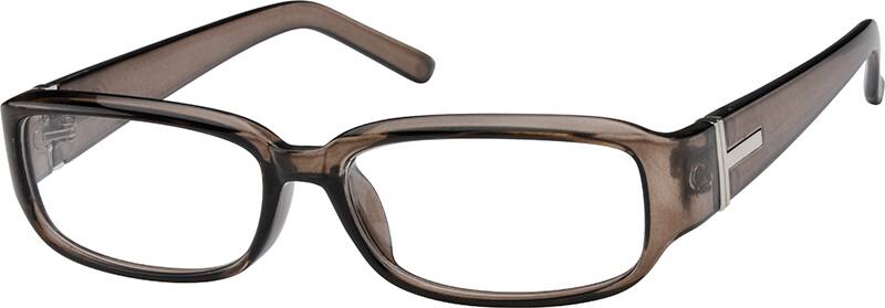 Angle view of Rectangle Glasses 234015 in Brown