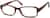 Angle view of Rectangle Glasses 234315 in Brown thumbnail