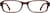 Front view of Rectangle Glasses 234315 in Brown thumbnail