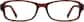 Front view of Rectangle Glasses 234315 in Brown thumbnail