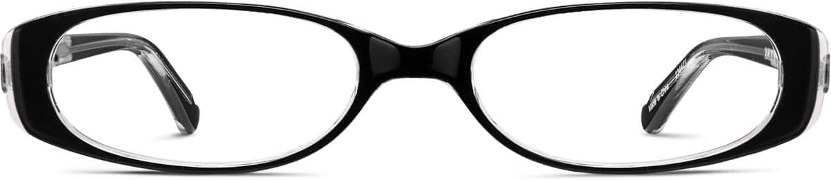 Front view of Oval Glasses 234421 in Black