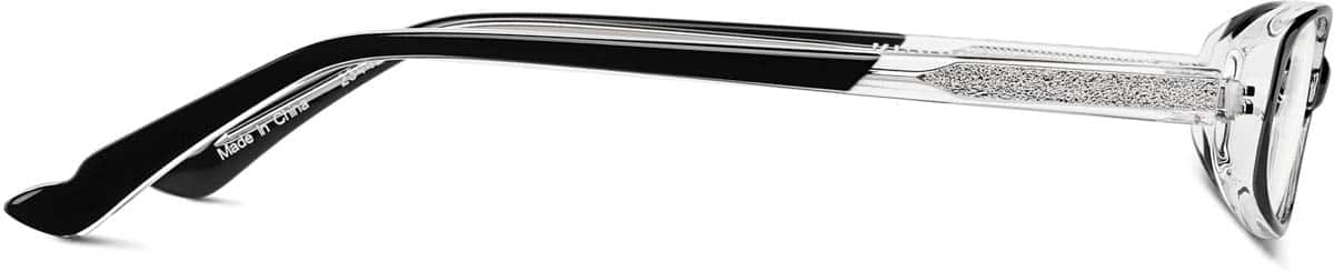 Side view of Oval Glasses 234421 in Black