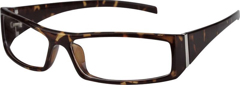 Angle view of Rectangle Glasses 234825 in Tortoiseshell