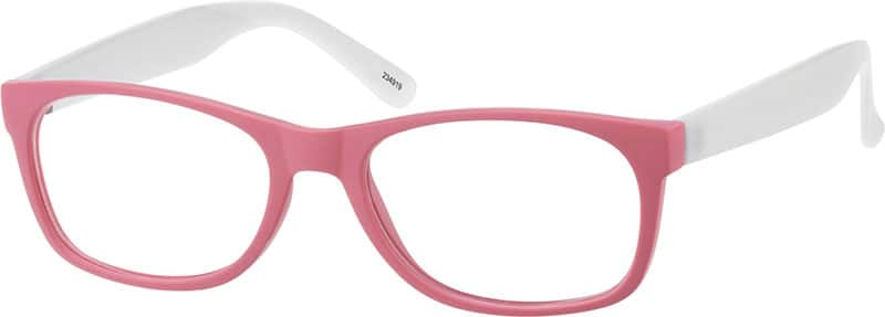 Angle view of Rectangle Glasses 234919 in Pink