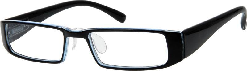 hisa XL Black Rectangle Glasses #235821 | Zenni Optical