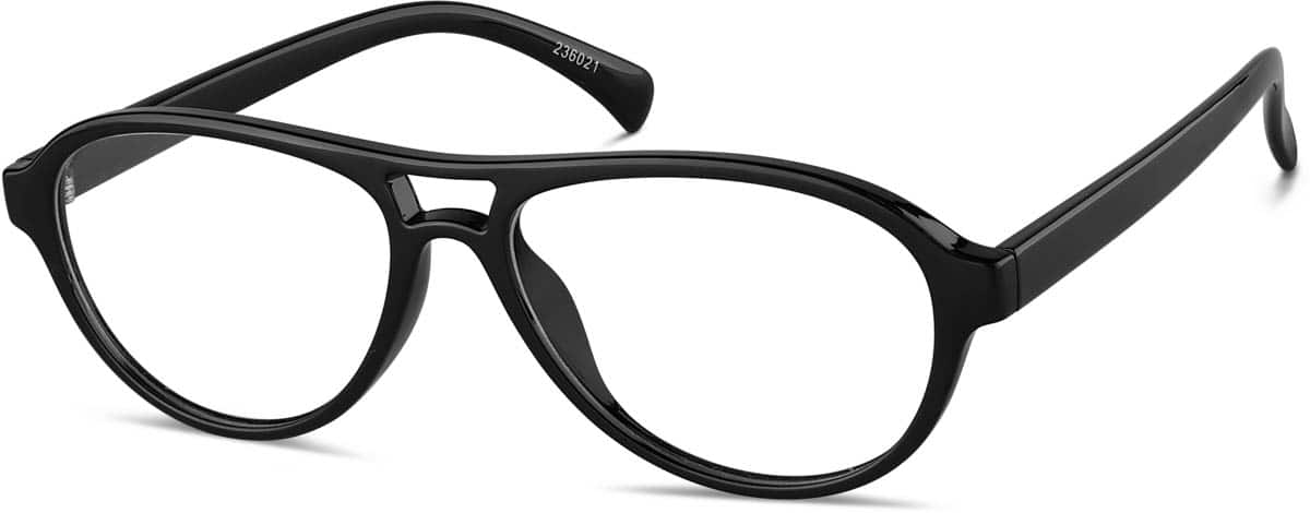 Angle view of Aviator Glasses 236021 in Black