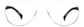 Front view of Aviator Glasses 236021 in Black thumbnail