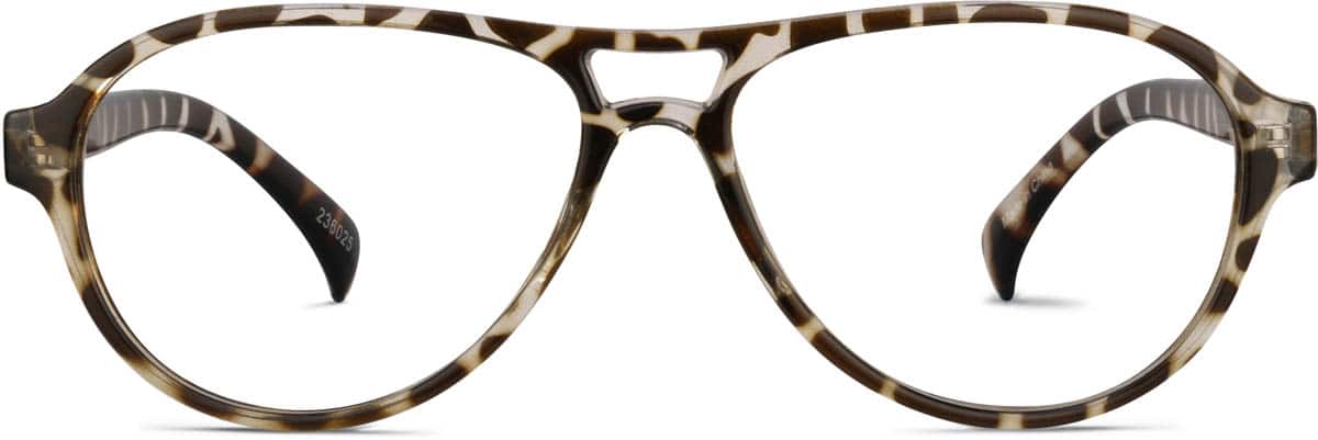 Zenni Aviator Prescription Sunglasses Tortoiseshell Plastic Full Rim Frame, Universal Bridge Fit, Lightweight, Blokz Blue Light Sunglasses, 236025s