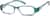 Angle view of Rectangle Glasses 236116 in Blue thumbnail
