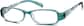 Angle view of Rectangle Glasses 236116 in Blue thumbnail