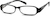 Angle view of Rectangle Glasses 236121 in Black thumbnail